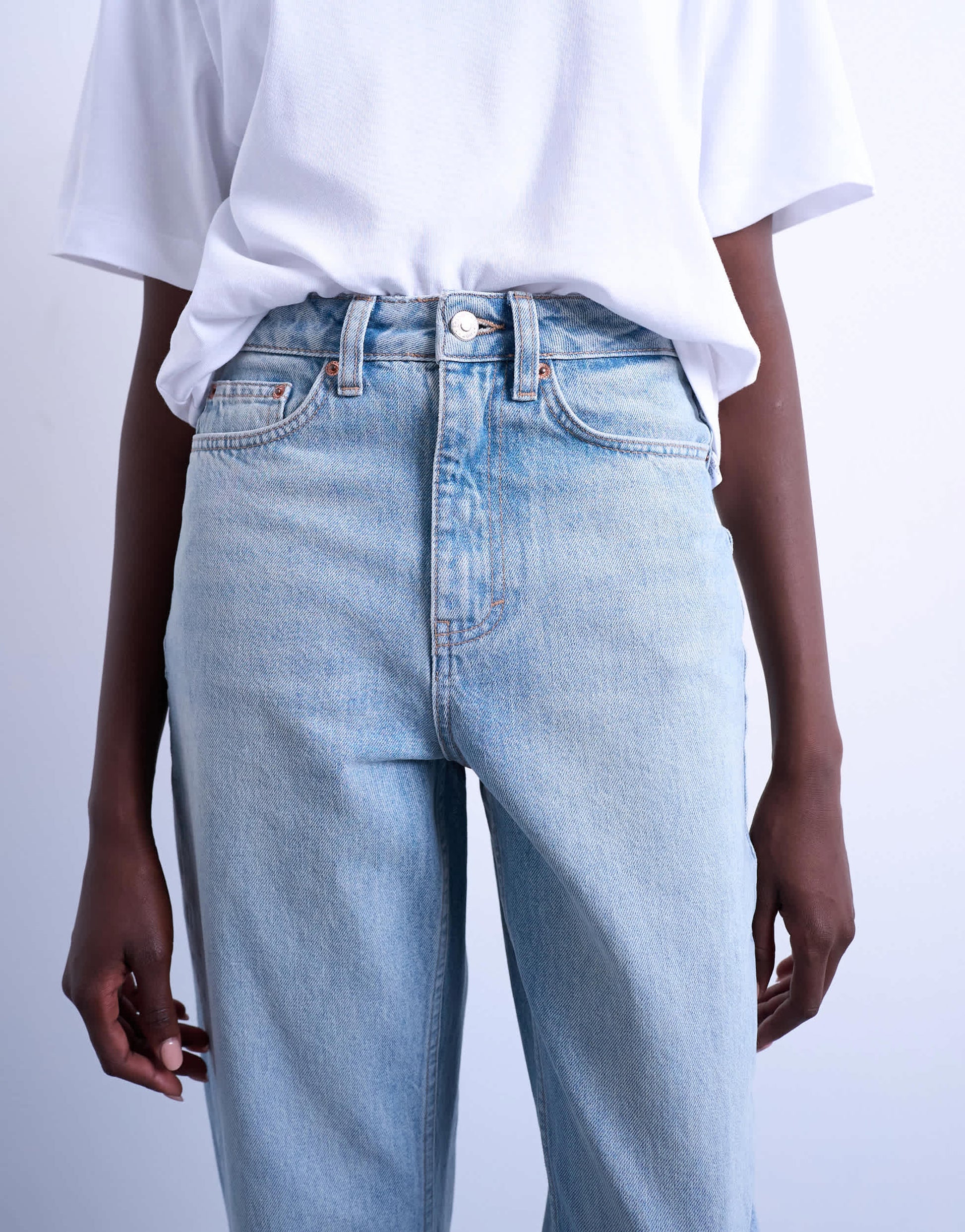 Topshop Original Mom high rise jean in bleach