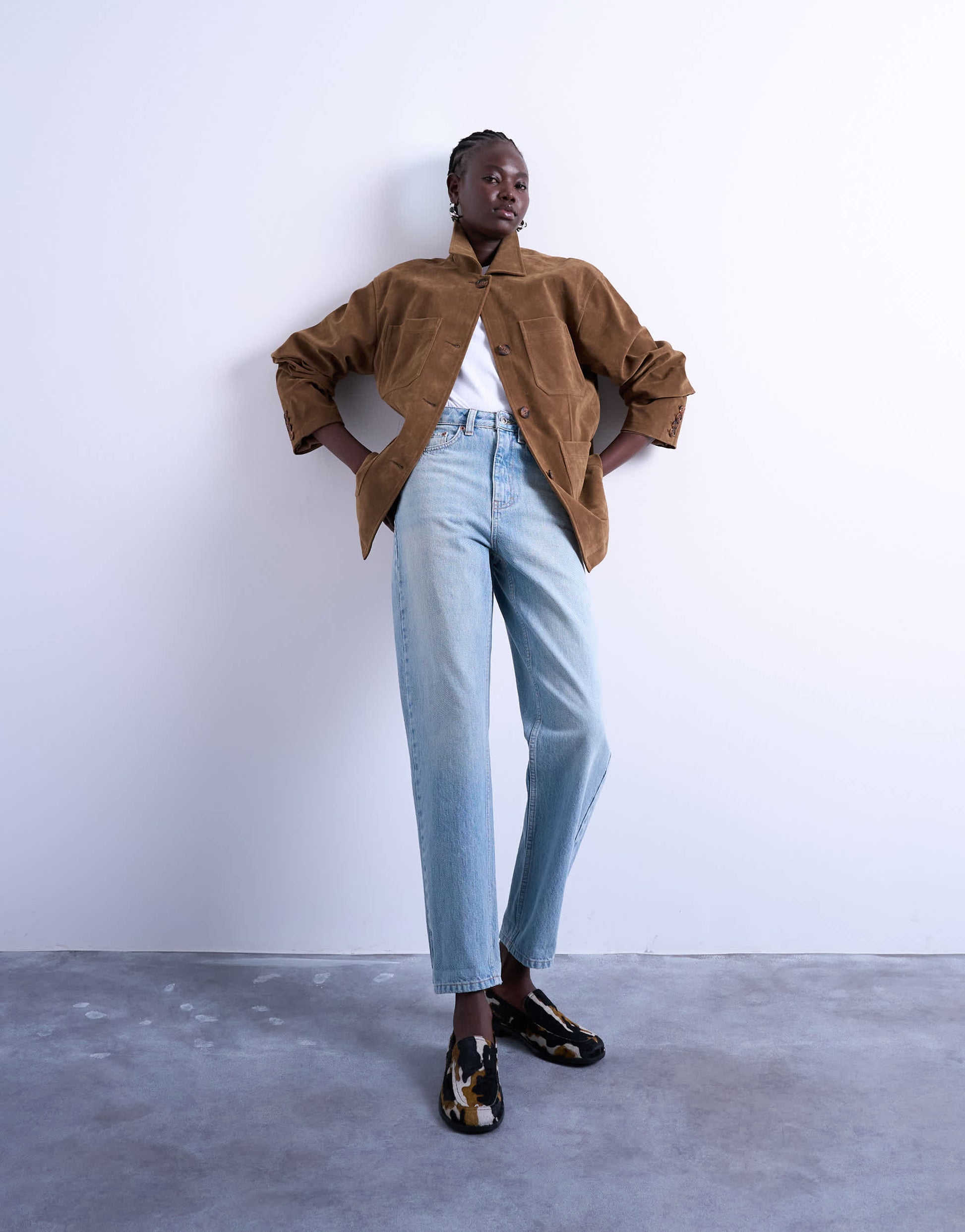 Topshop Original Mom high rise jean in bleach