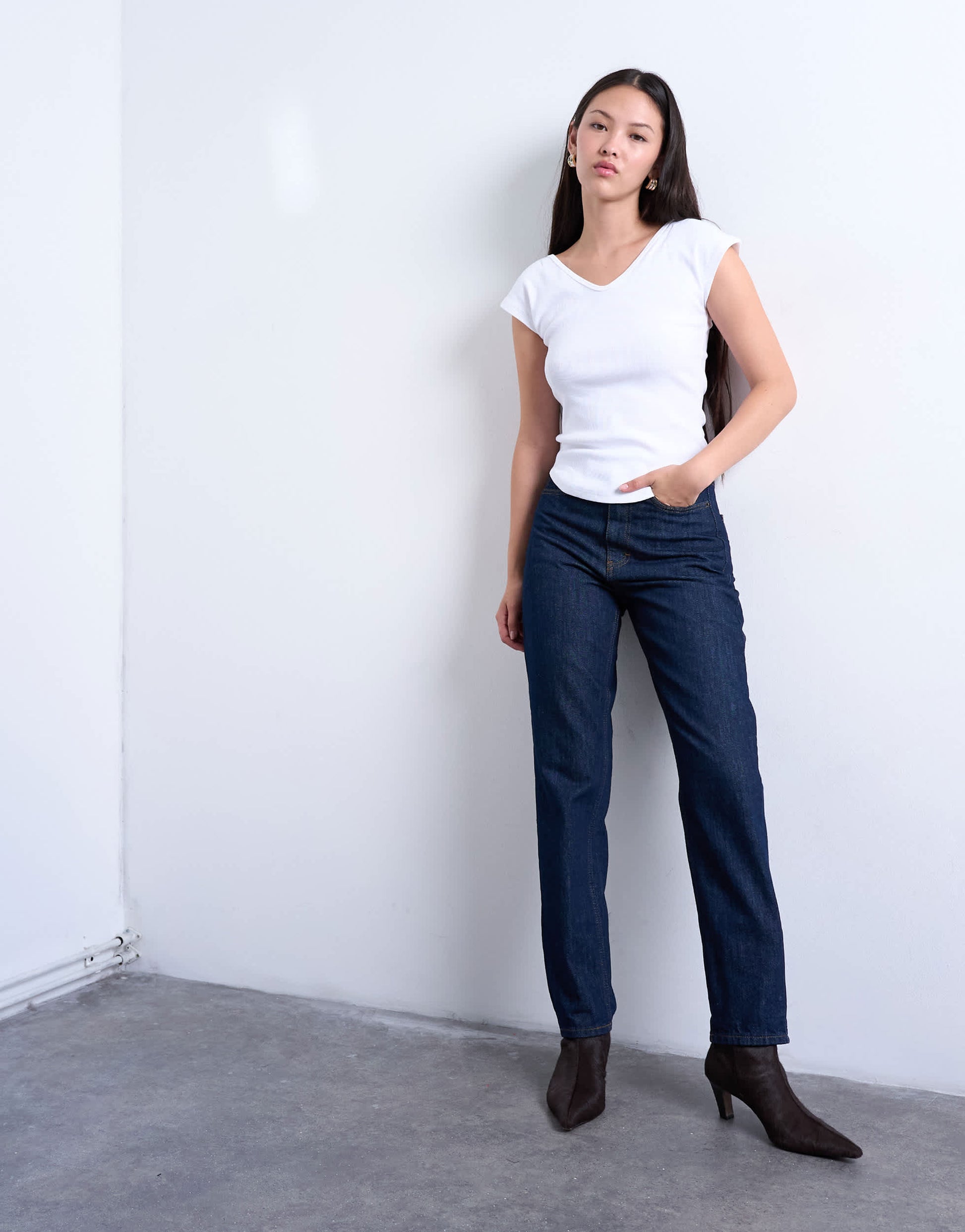 Topshop Original Mom high rise jean in indigo rinse
