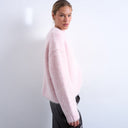 Topshop knitted premium alpaca jumper in pink