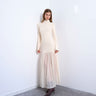 Robe Topshop en maille ivoire à jupe ample