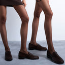 Topshop 2 pack 15 denier tights in chocolate