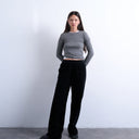 Topshop cord pull on jogger in black