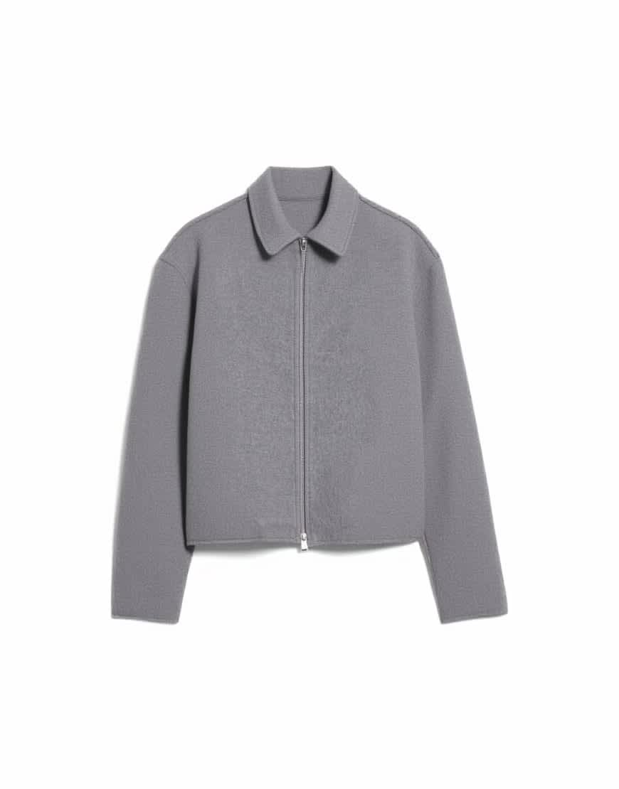 Topman wool blend jacket in charcoal