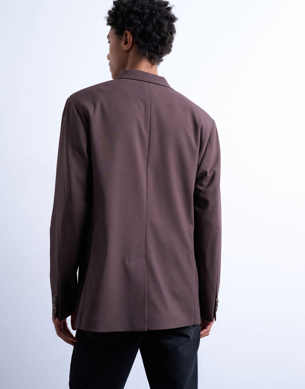Topman relaxed wool touch blazer in chocolate
