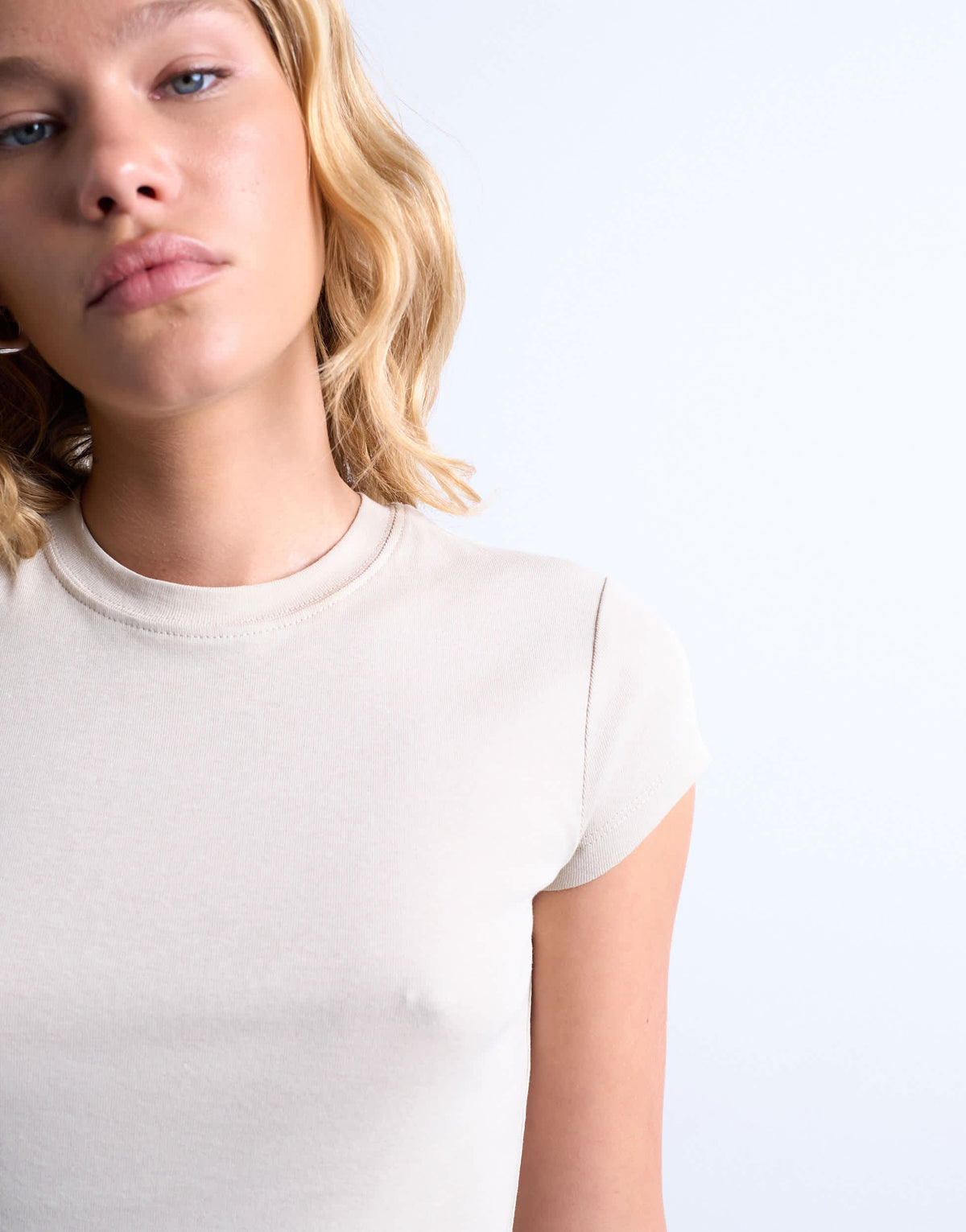 Topshop everyday tee in stone