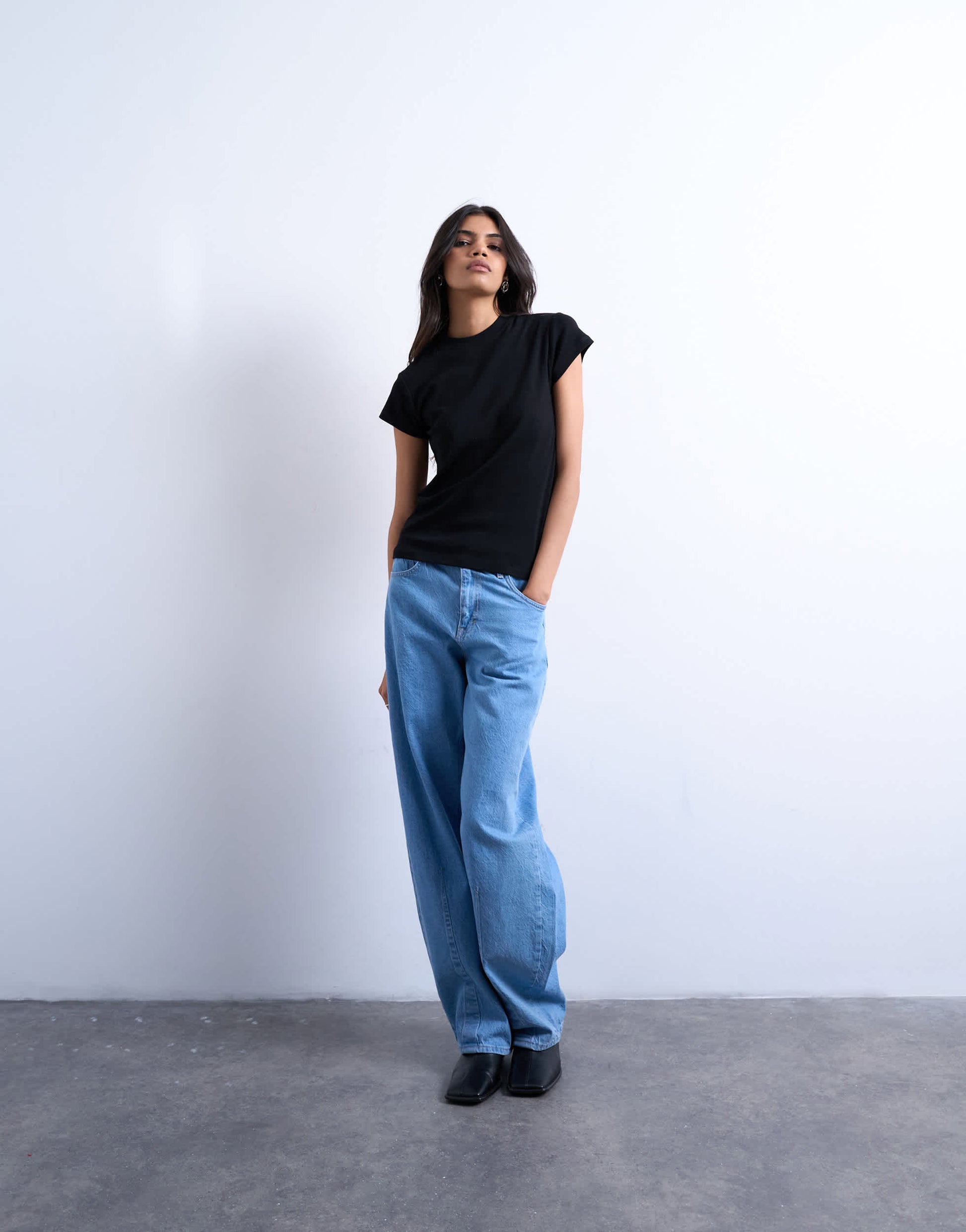 Topshop everyday tee in black