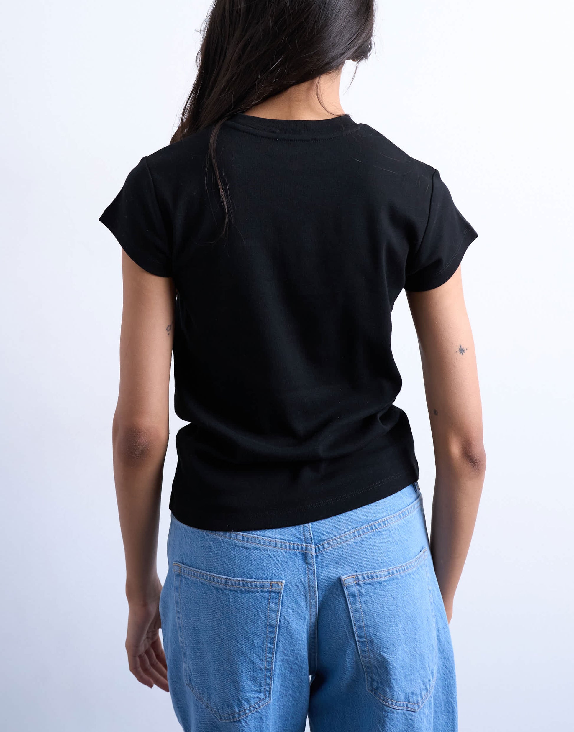Topshop everyday tee in black