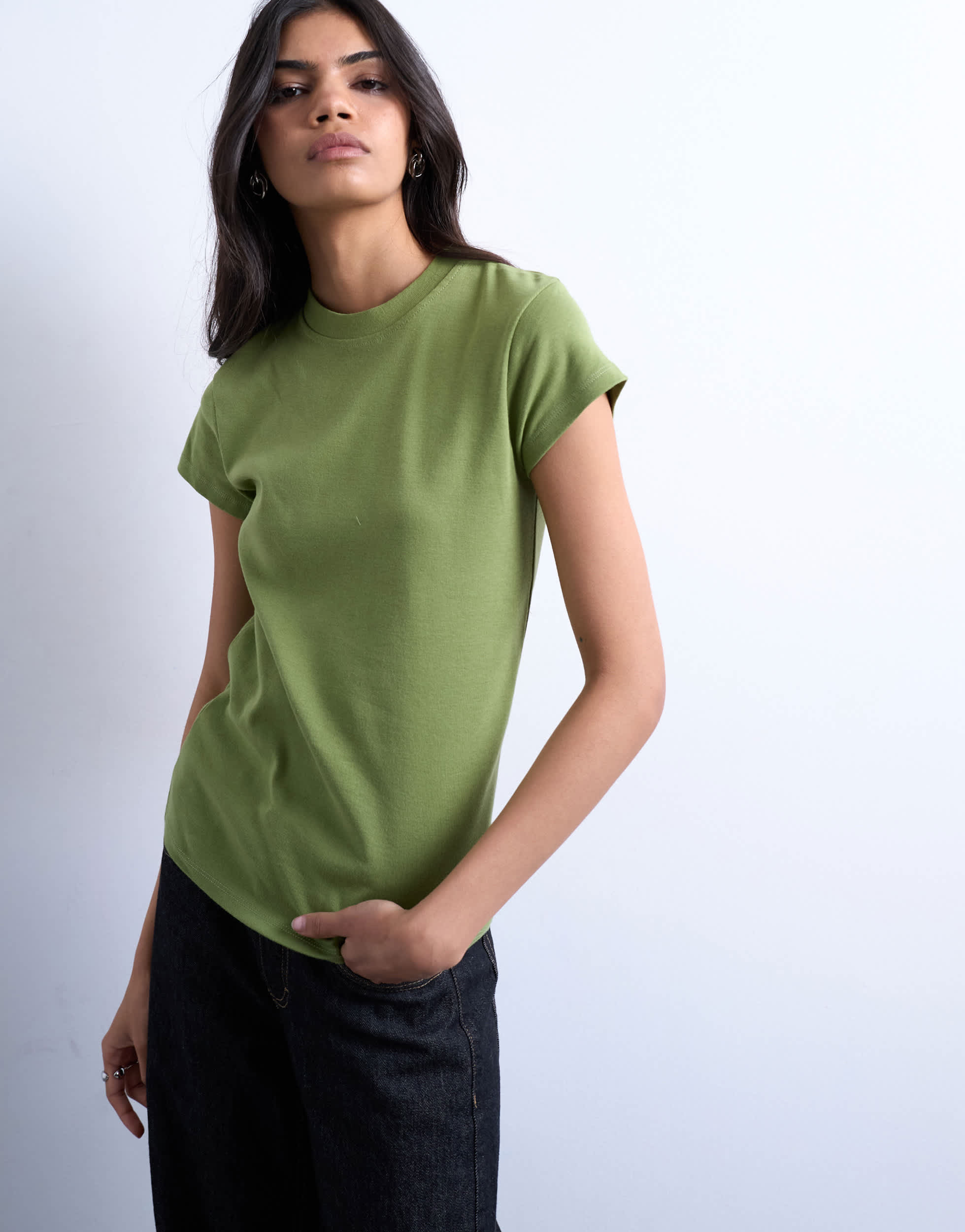 Topshop Alltags-T-Shirt in Grün