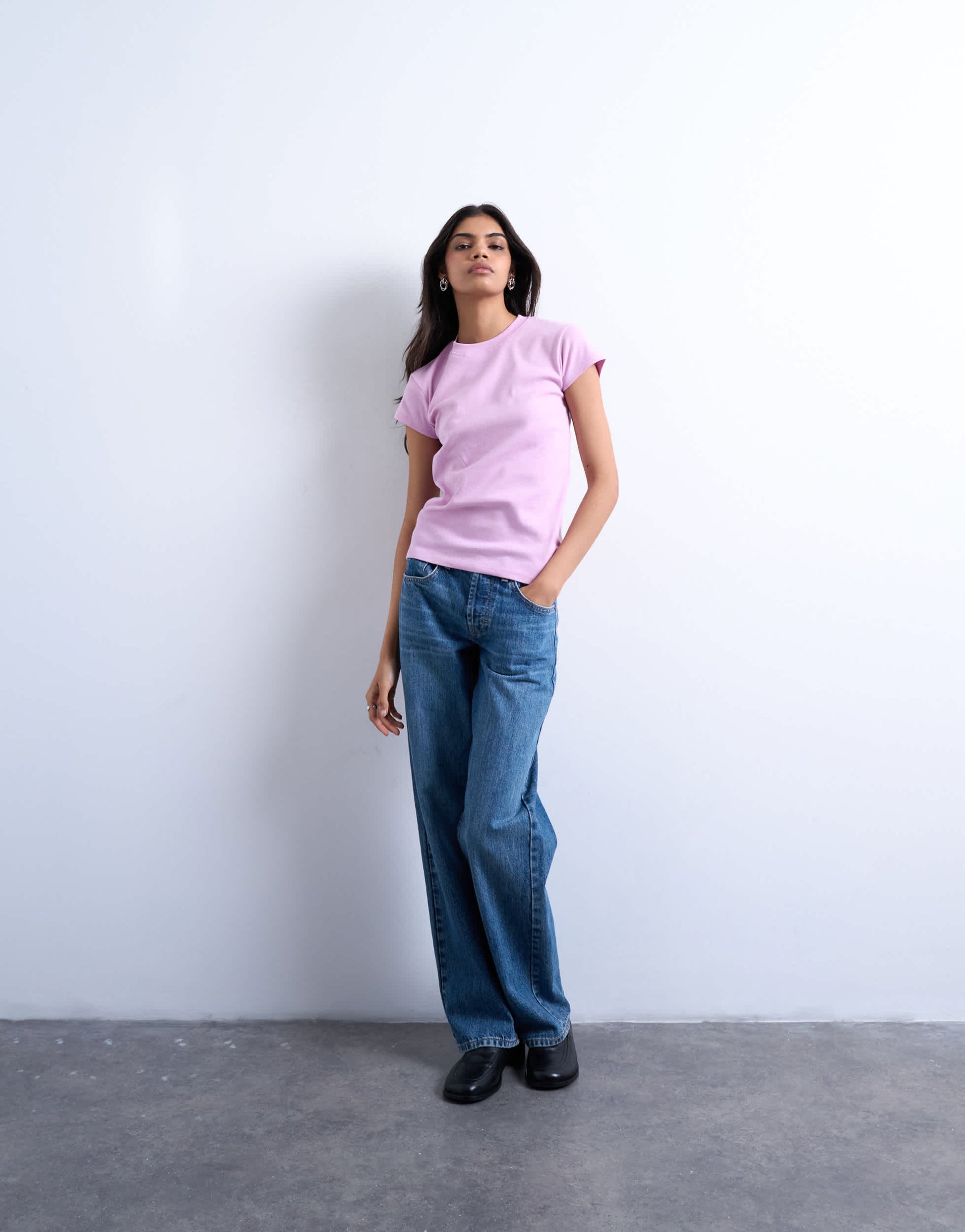 Topshop everyday tee in pink
