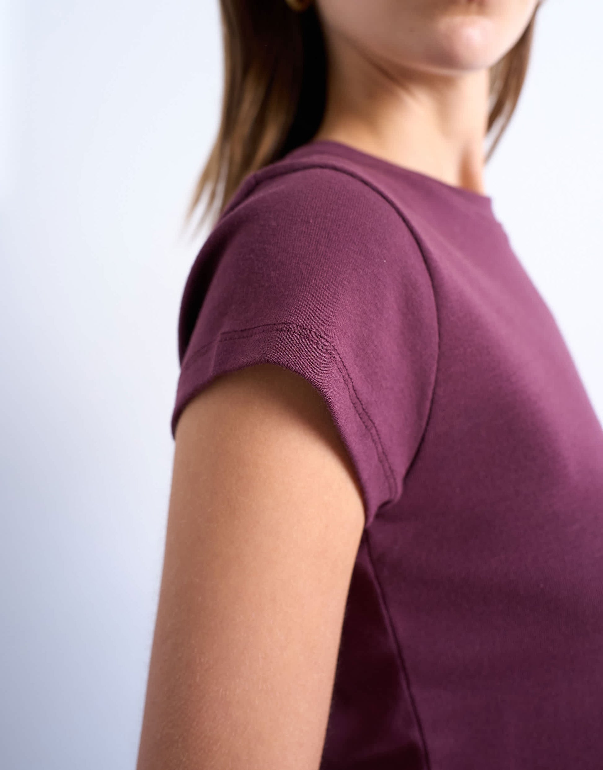 Topshop everyday tee in burgundy
