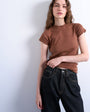 Topshop everyday tee in coffee