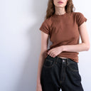 Topshop everyday tee in coffee