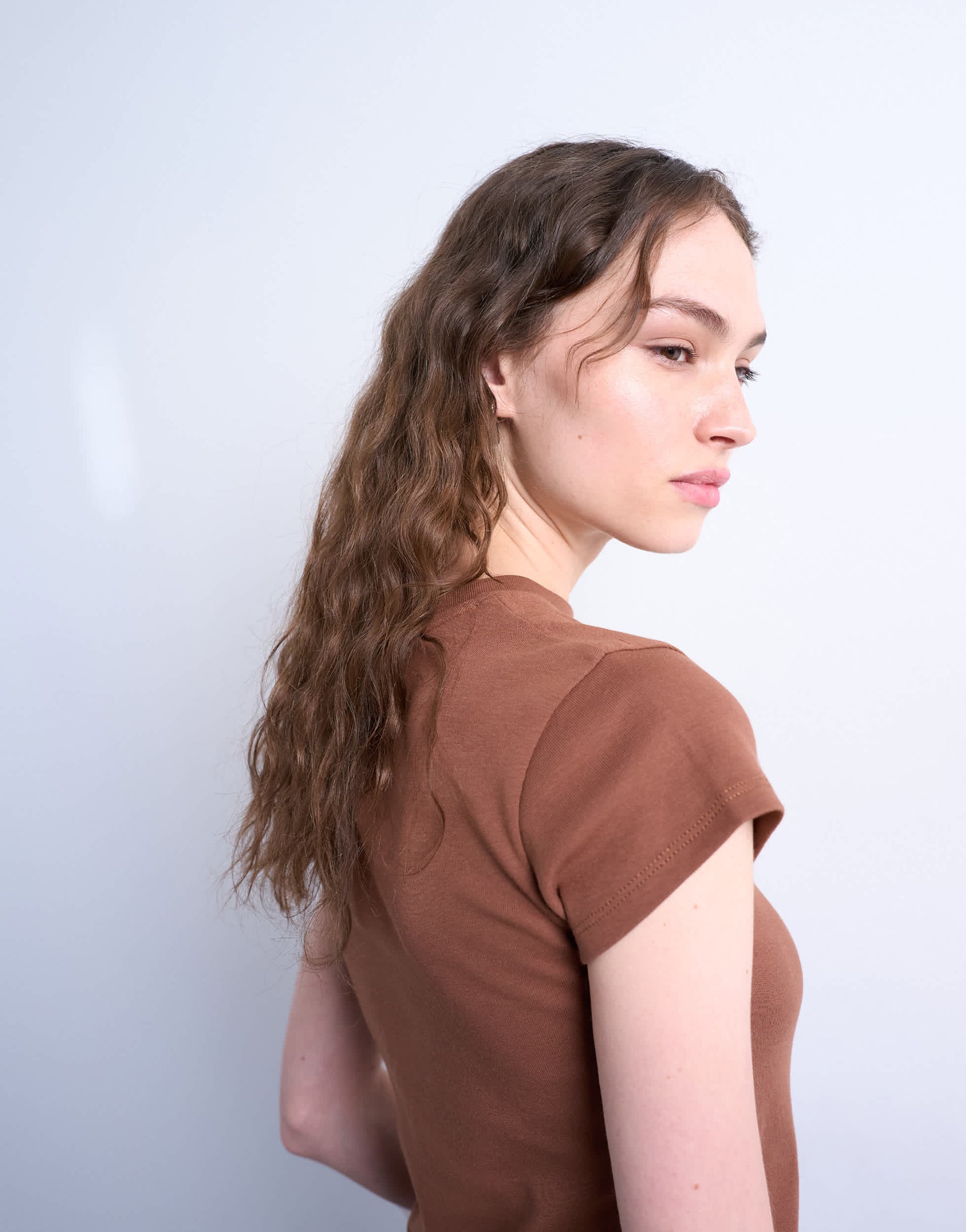 Topshop everyday tee in coffee