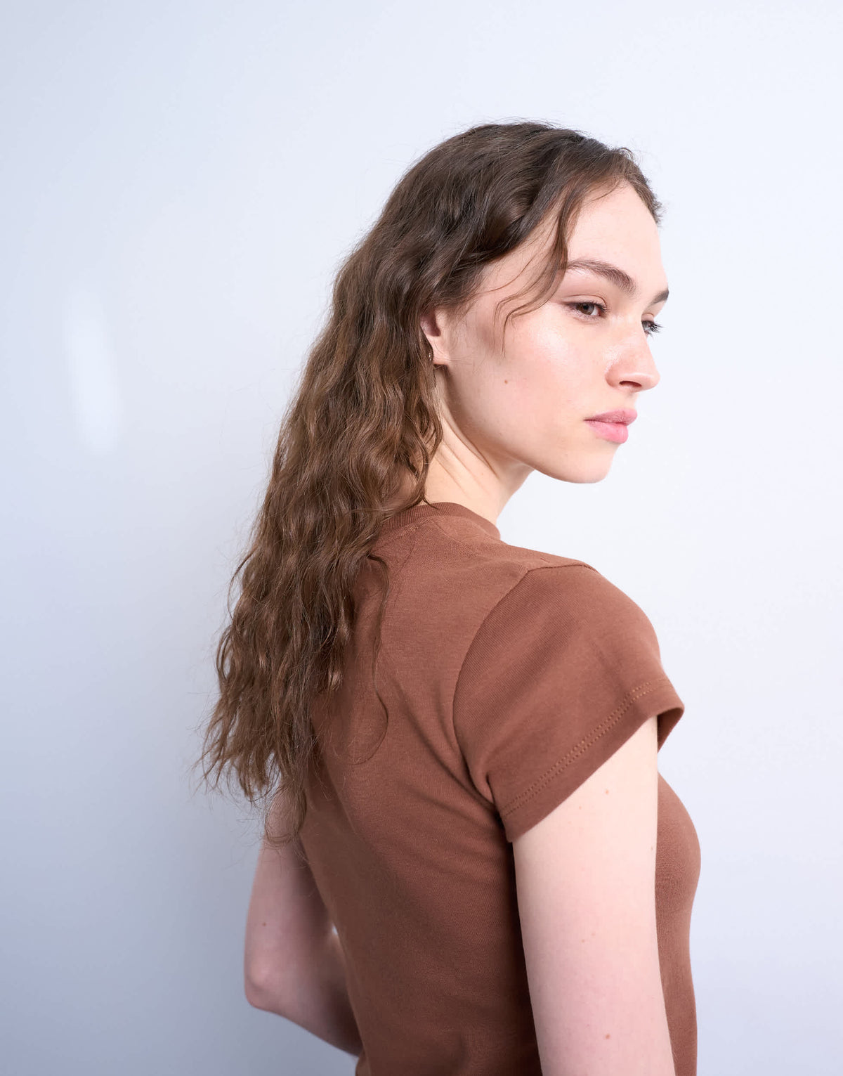 Topshop everyday tee in coffee
