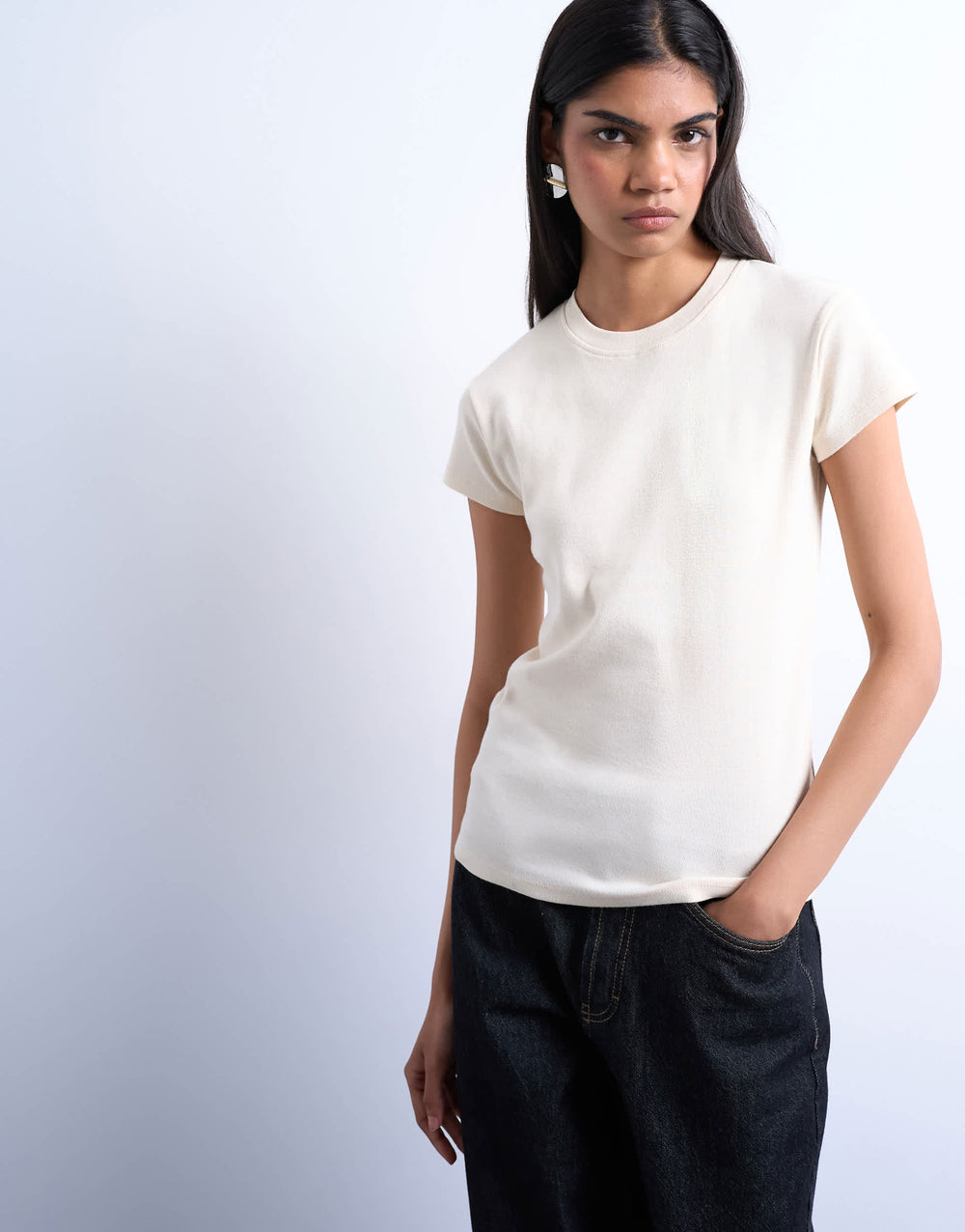 Topshop Alltags-T-Shirt in Stone