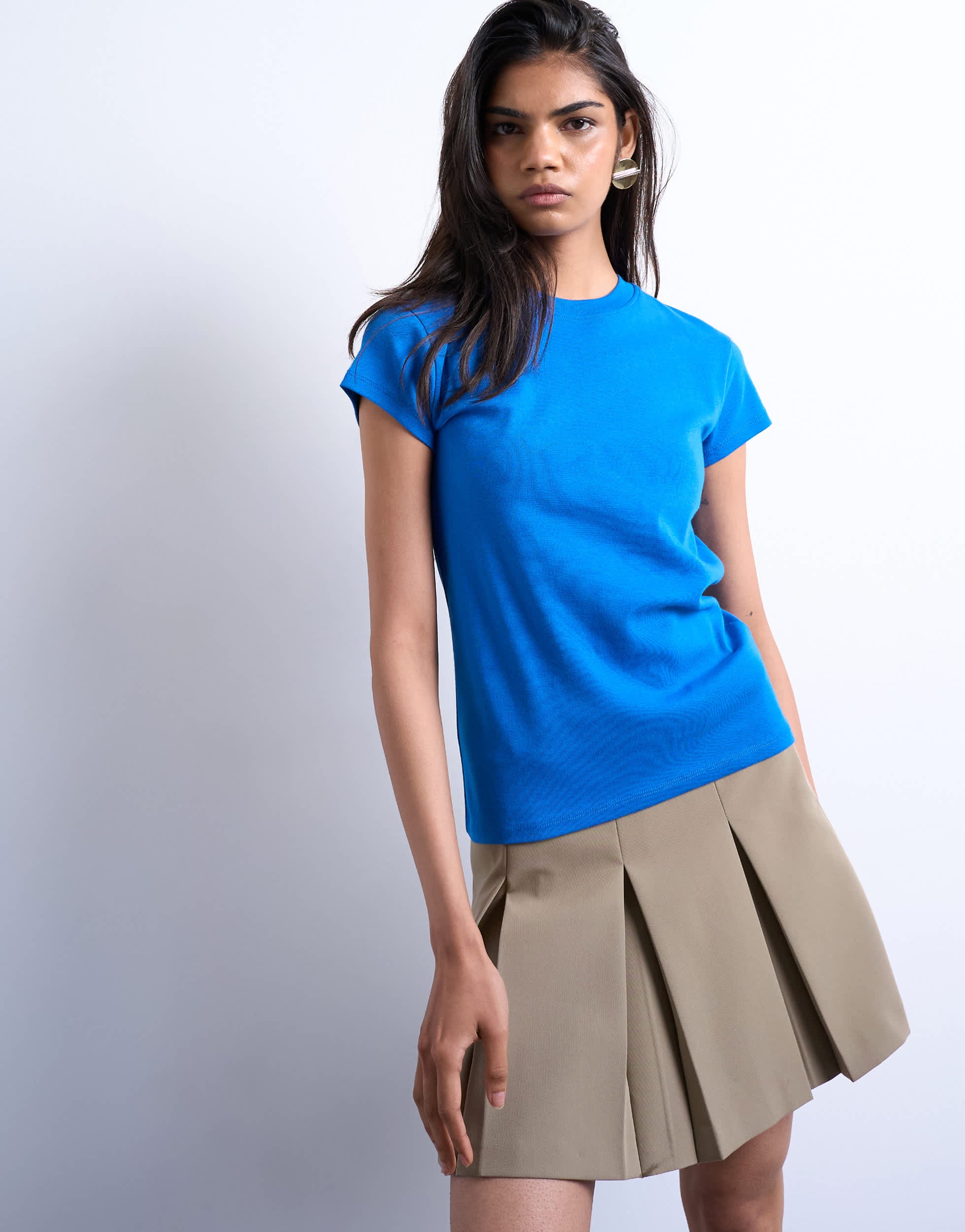 T-shirt Topshop du quotidien bleu cobalt