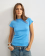 Topshop everyday tee in cobalt blue