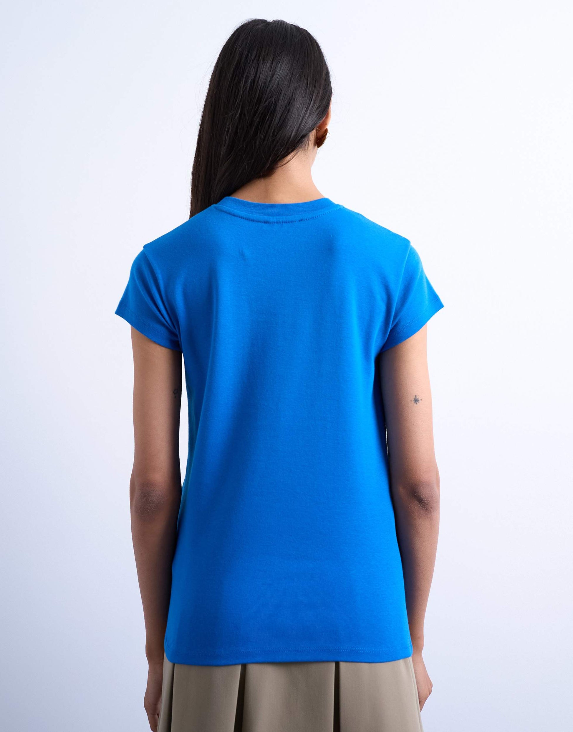 Topshop everyday tee in cobalt blue