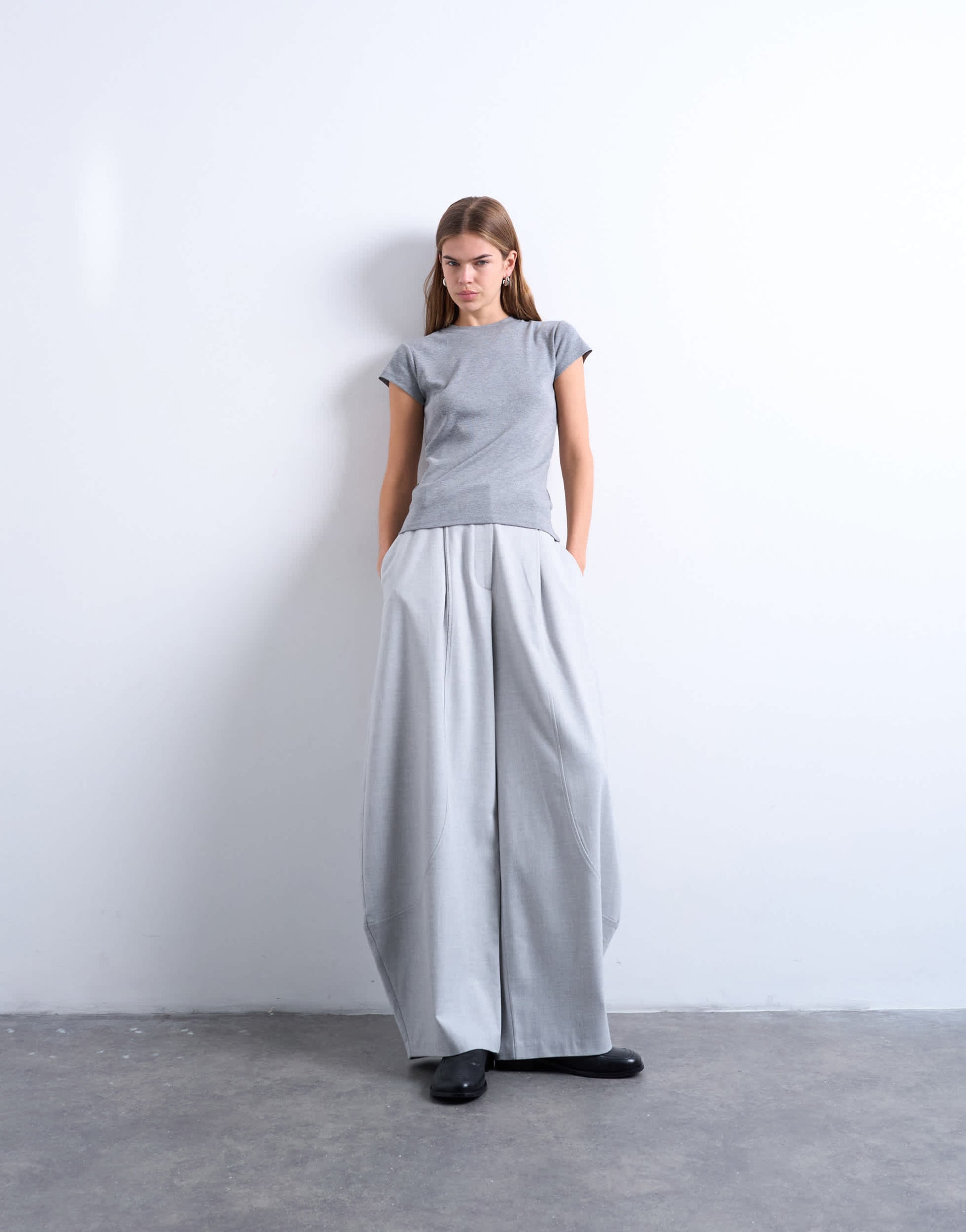 Topshop everyday tee in mid grey