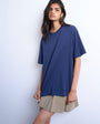 Topshop premium basic short sleeve tee in navy