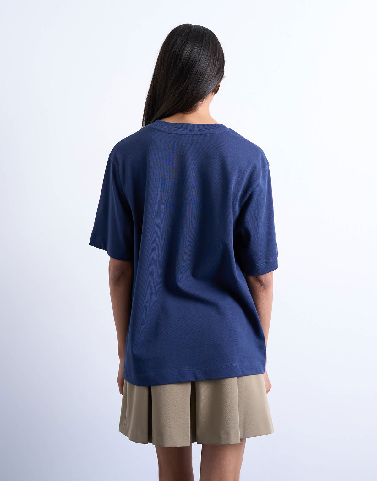 Topshop premium basic short sleeve tee in navy