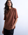 Topshop premium basic short sleeve tee in brown