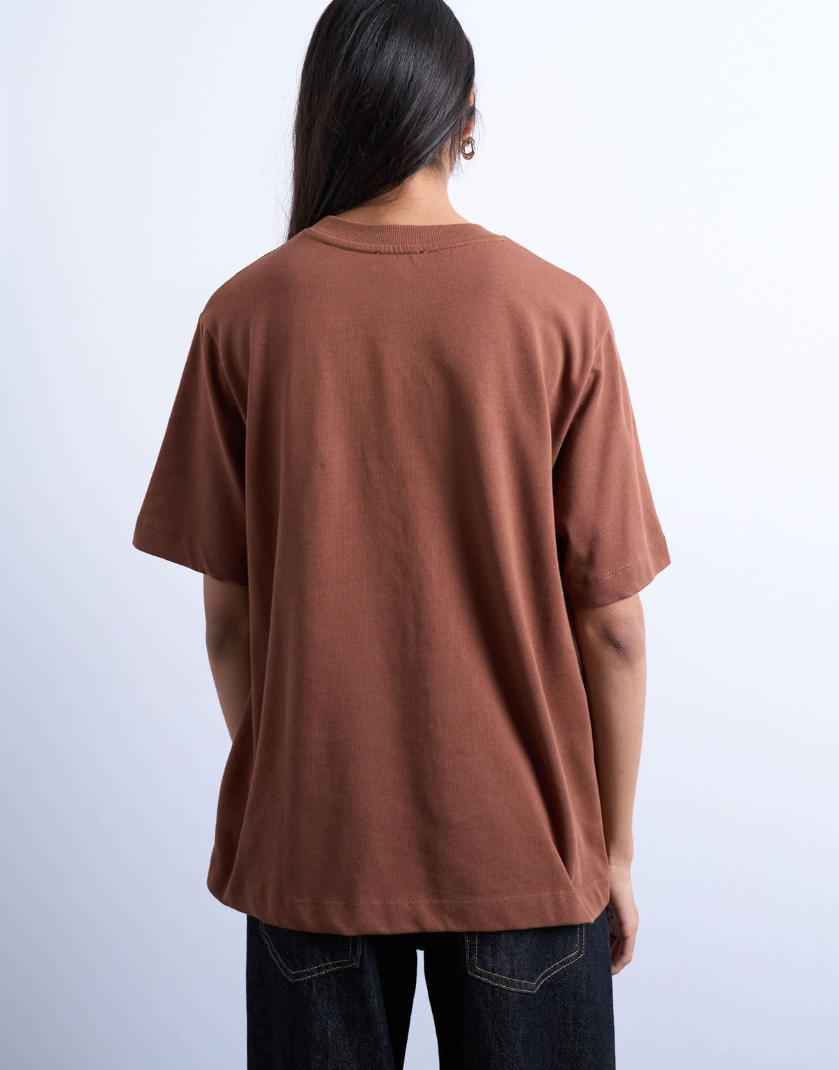Topshop premium basic short sleeve tee in brown