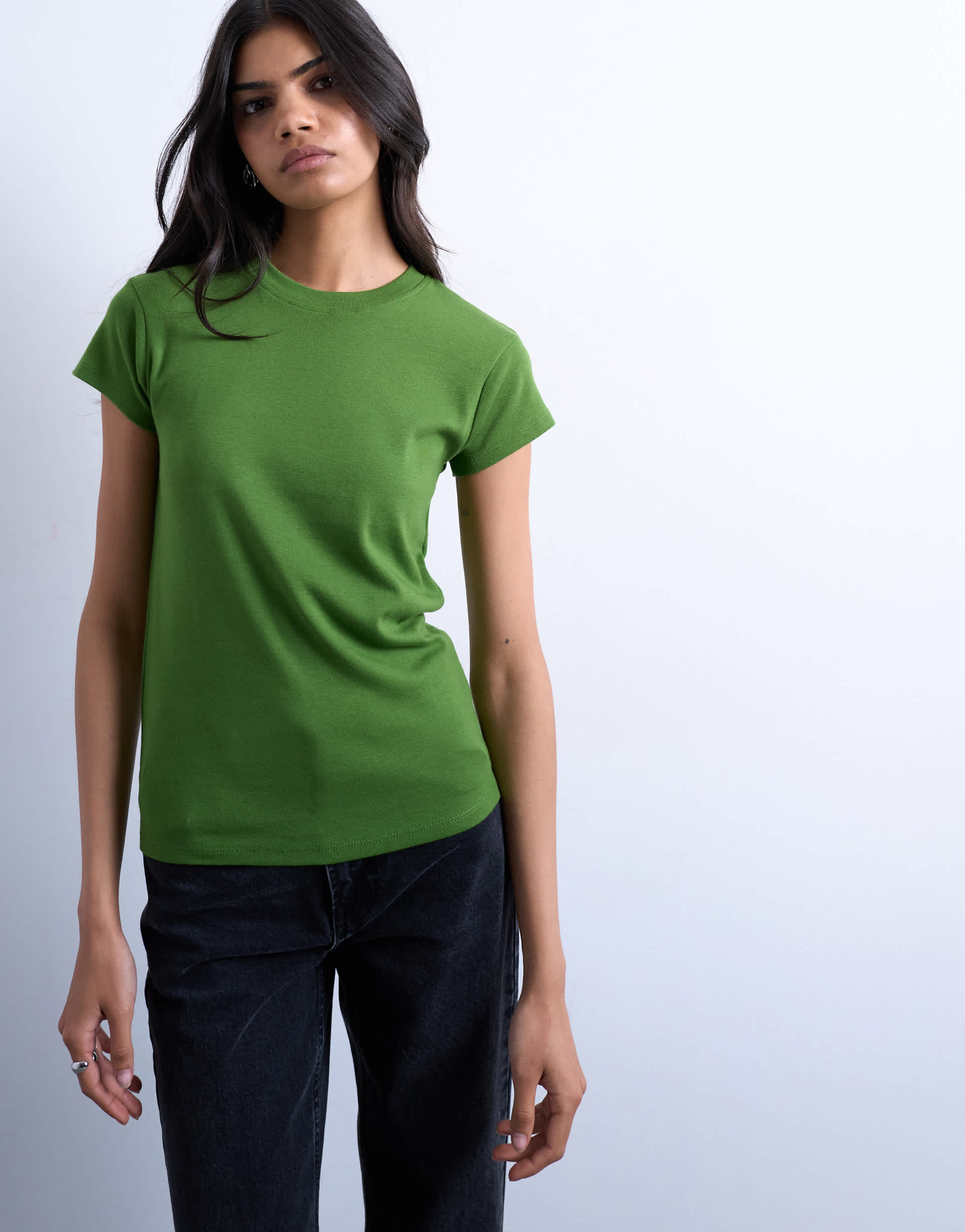 T-shirt Topshop pour tous les jours, couleur vert olive