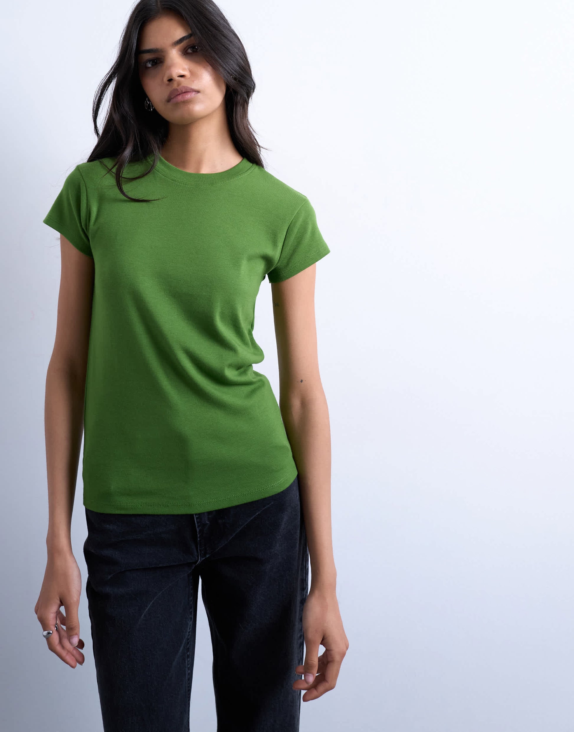Topshop everyday tee in olive green