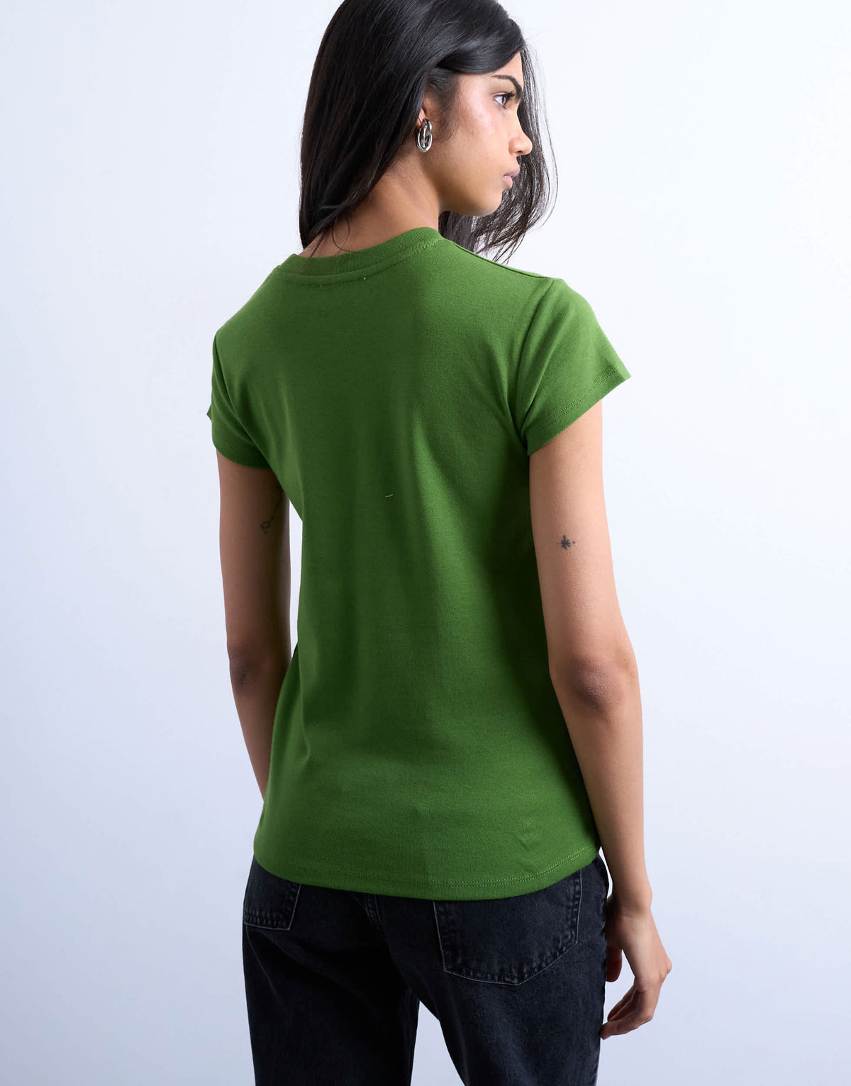 Topshop everyday tee in olive green