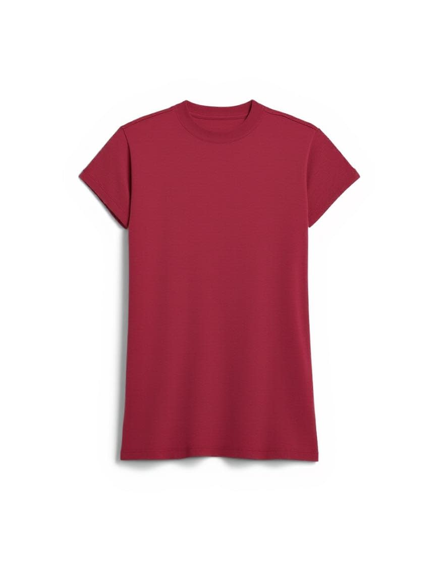 Topshop everyday tee in dark red