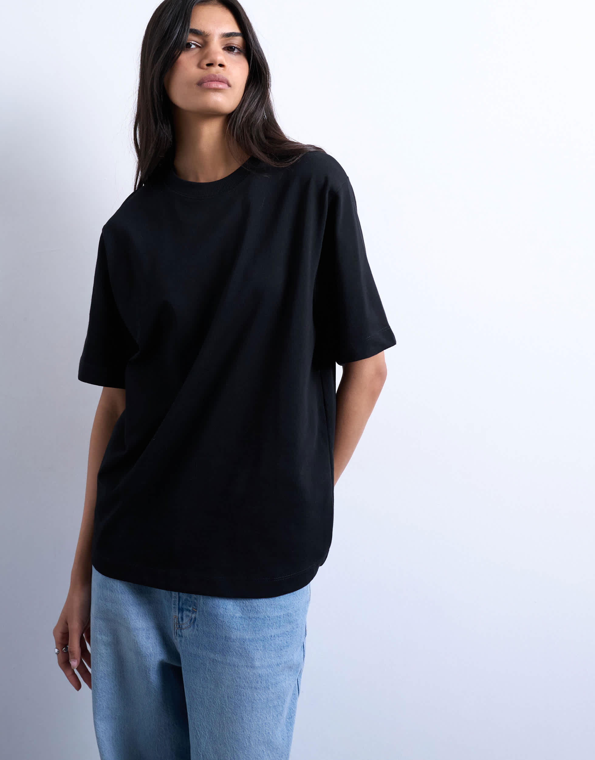 T-shirt basique premium à manches courtes Topshop noir