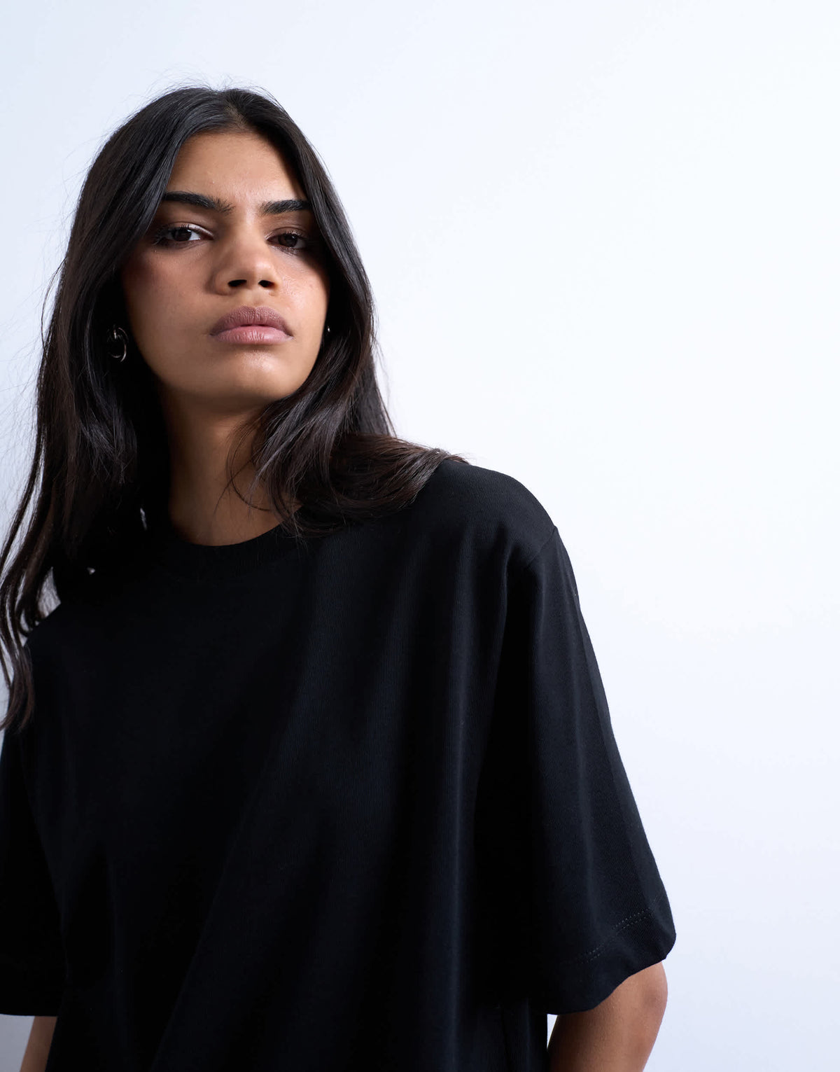 Topshop premium basic short sleeve tee in black