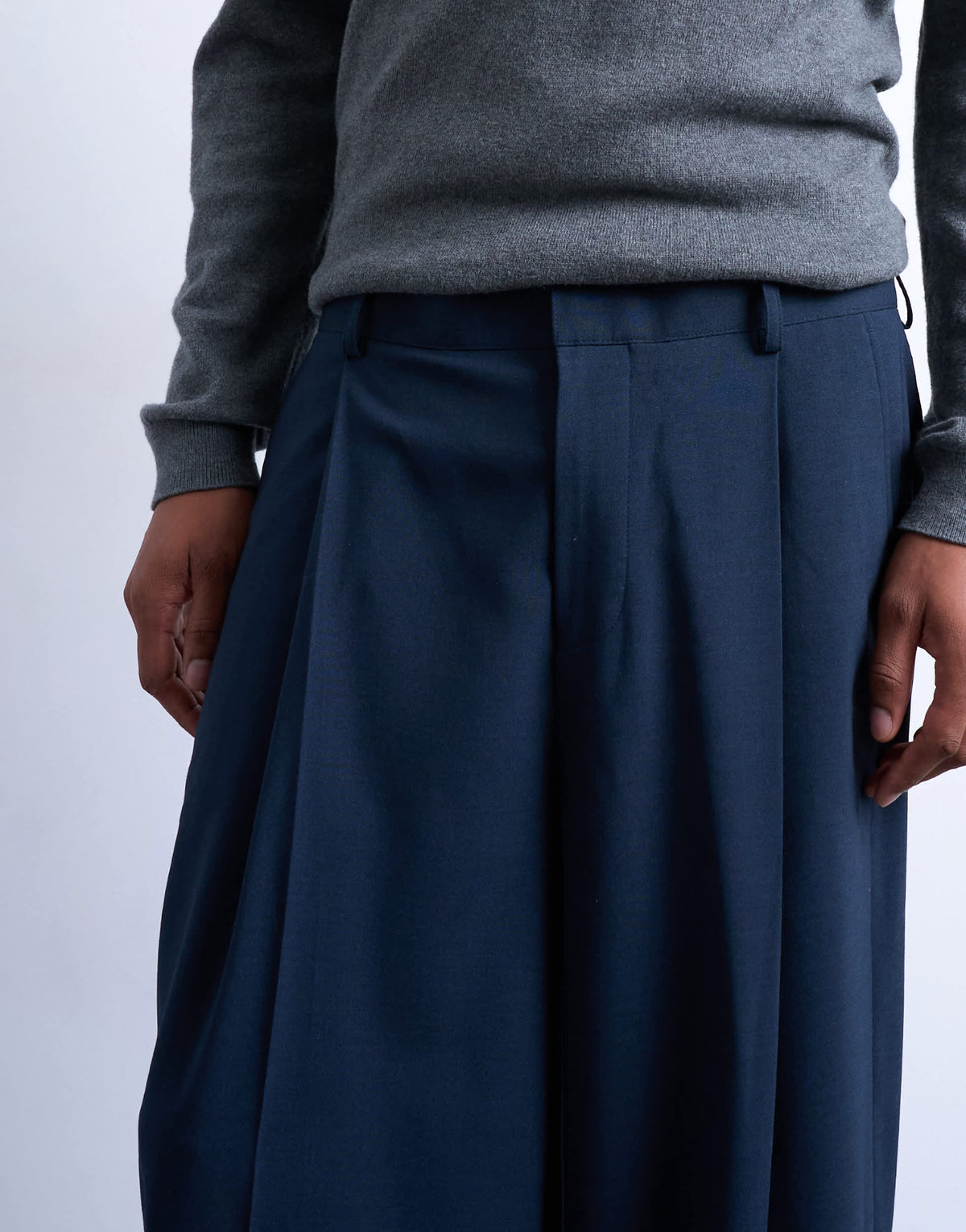Topman relaxed smart trousers in navy