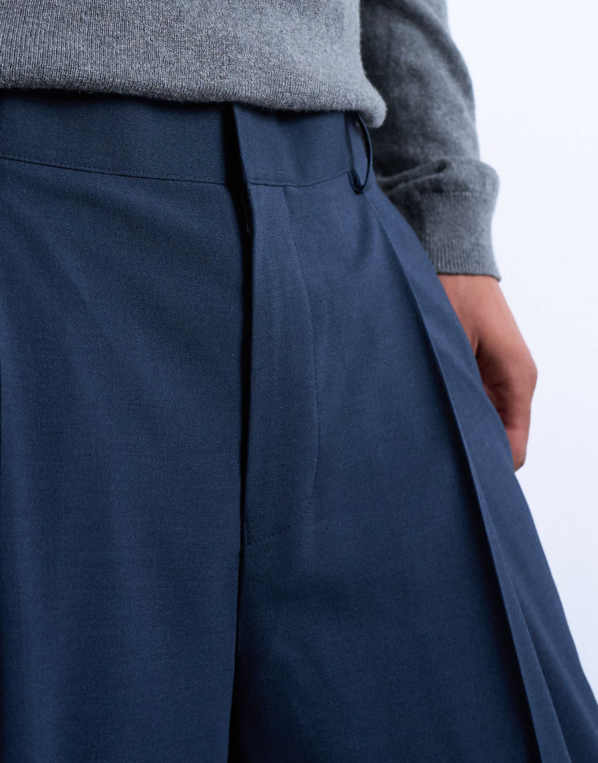 Topman relaxed smart trousers in navy
