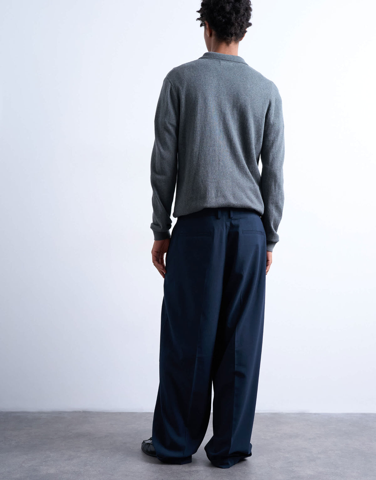 Topman relaxed smart trousers in navy