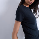 Topshop Shrink-Everyday-T-Shirt in Schwarz