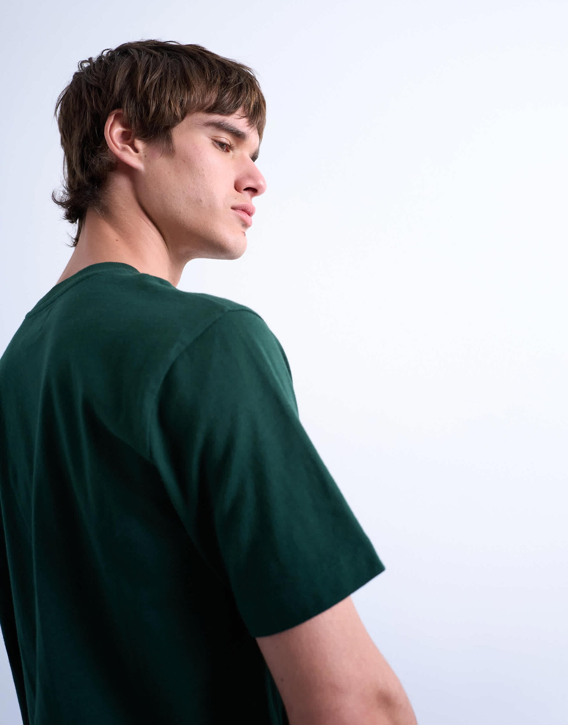 Topman classic fit t-shirt in pine green