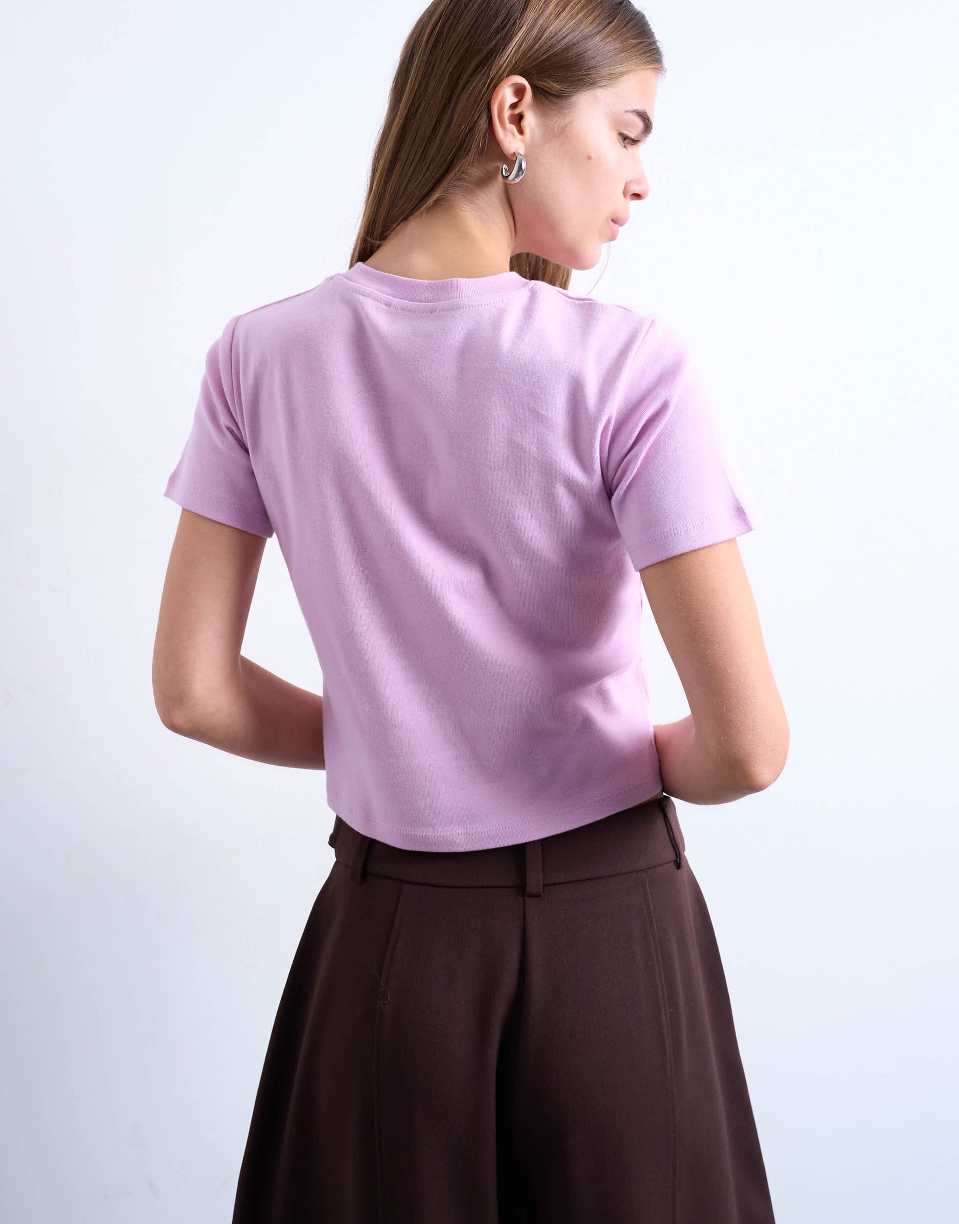 Topshop shrunken everyday tee in pink