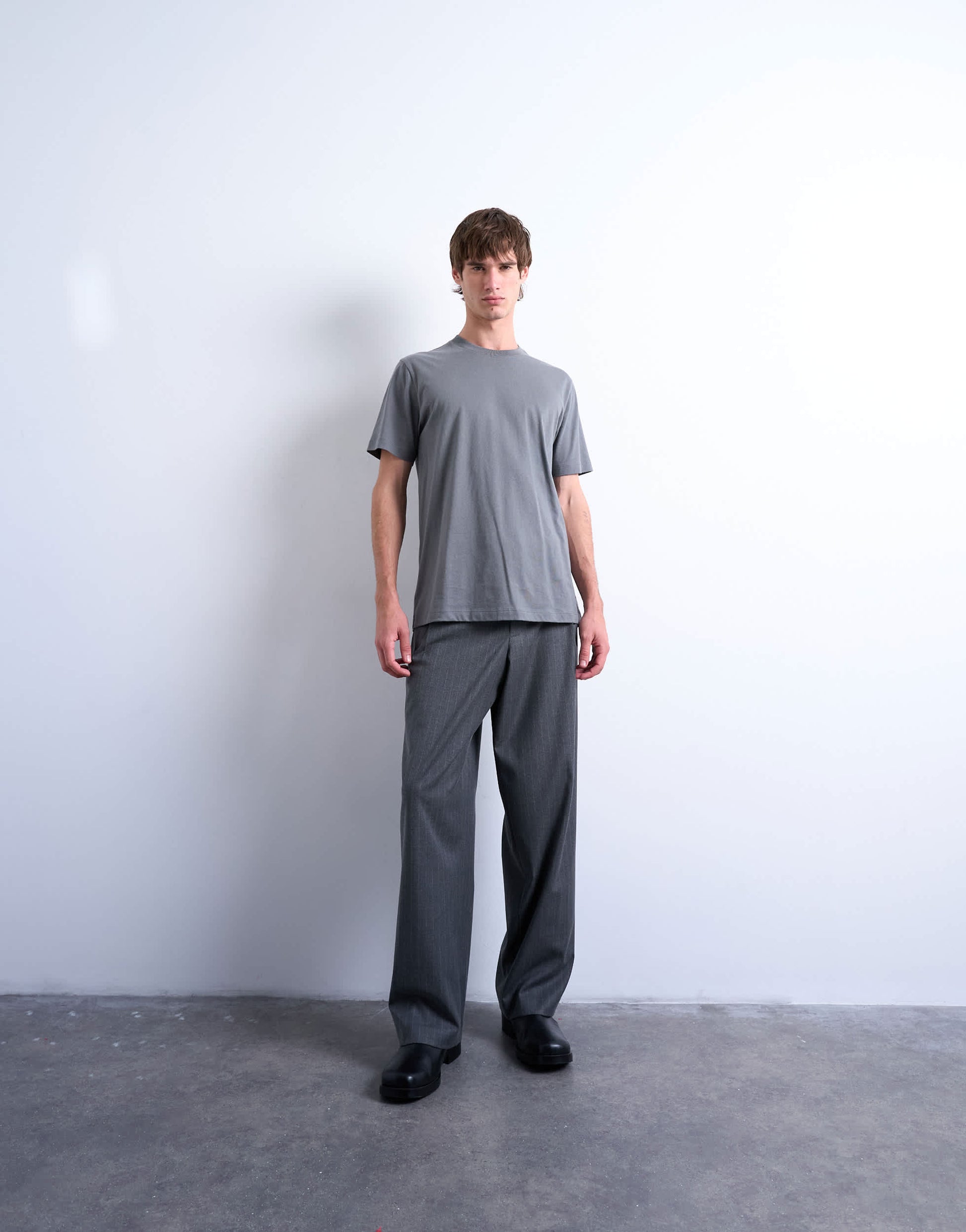 Topman classic fit t-shirt in grey