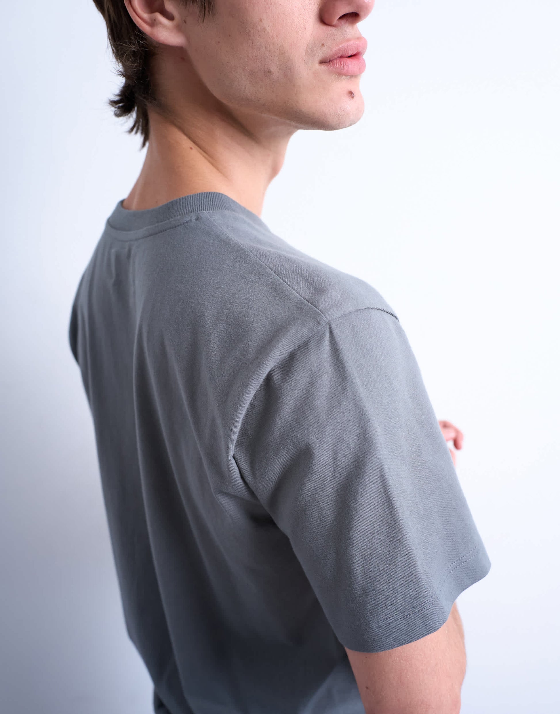 Topman classic fit t-shirt in grey