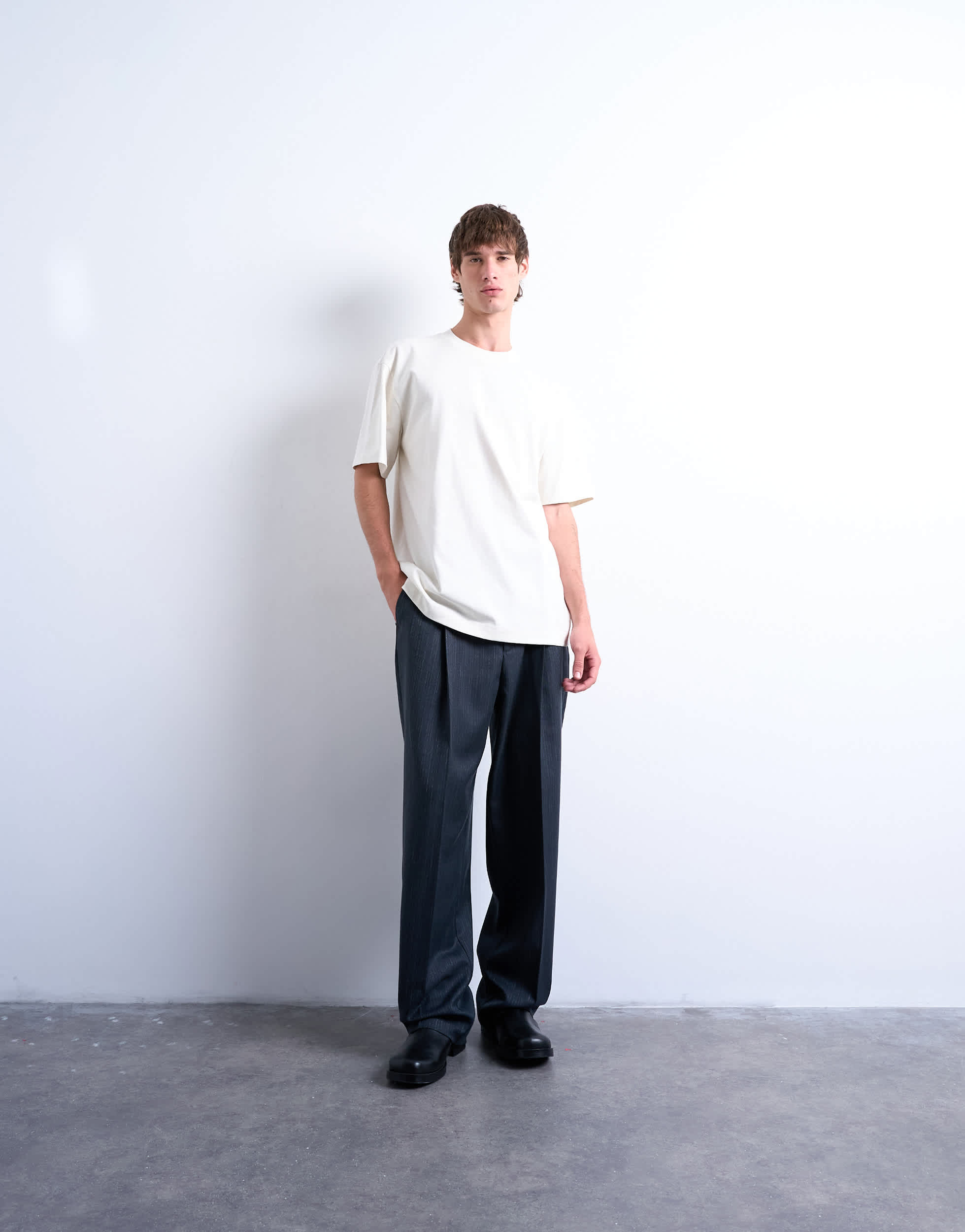 Topman relaxed fit t-shirt in ecru