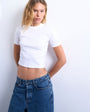 Topshop shrunken everyday tee in white