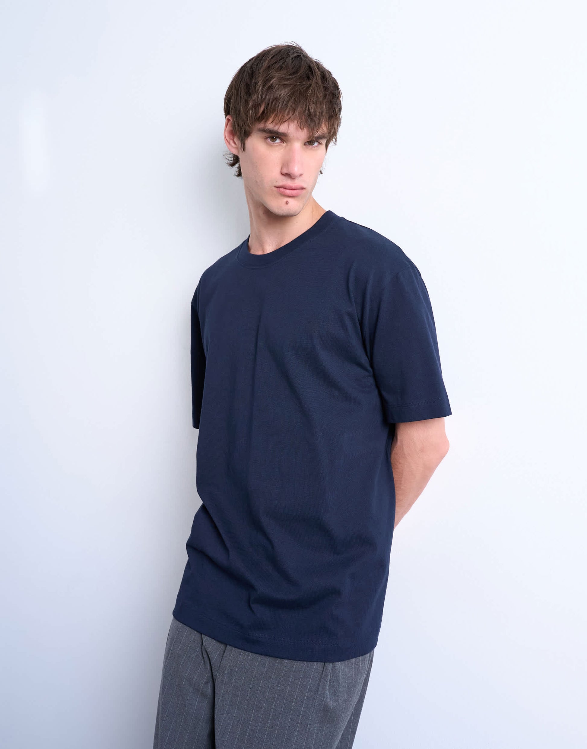 Topman relaxed fit t-shirt in dark navy