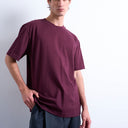 Topman relaxed fit t-shirt in dark burgundy
