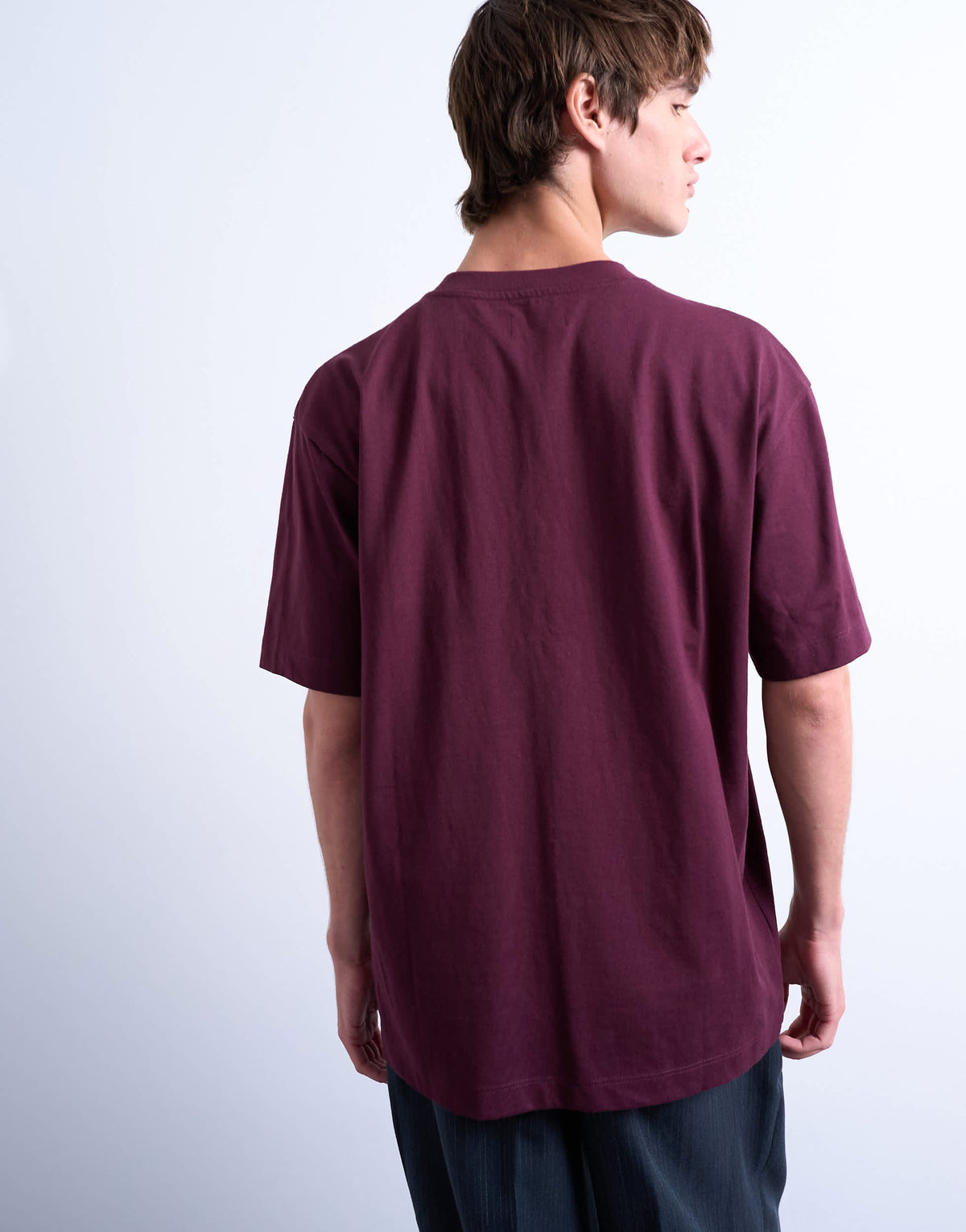 Topman relaxed fit t-shirt in dark burgundy
