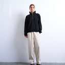 Topshop faux leather awkward length pull on trouser in ecru