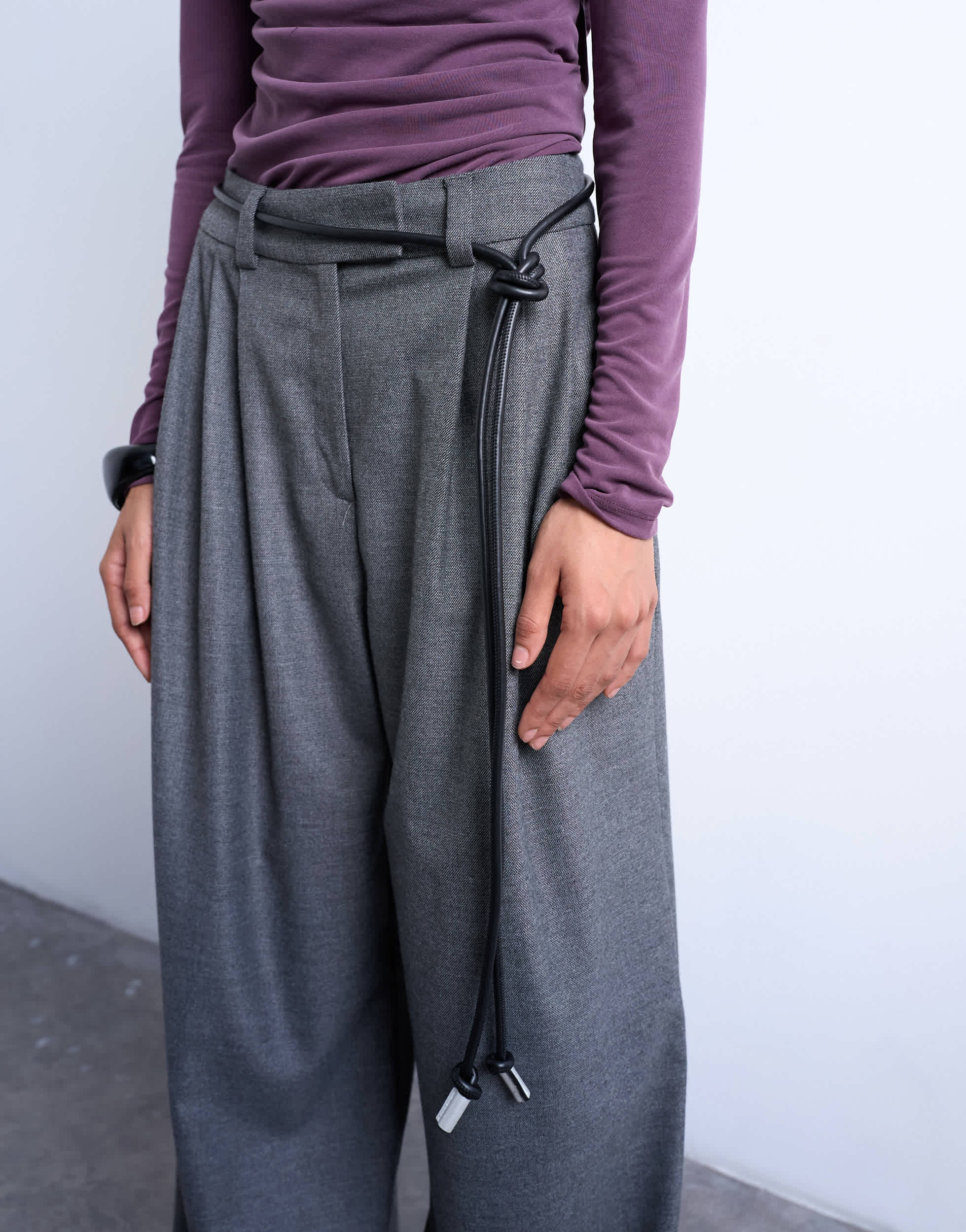 Ceinture Topshop style cordon noir