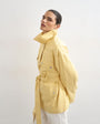 Topshop 4 pocket cotton shacket with quilted lining in butter yellow